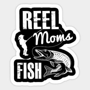 Fishing Meme | Vintage Punny Reel Moms Fish Sticker